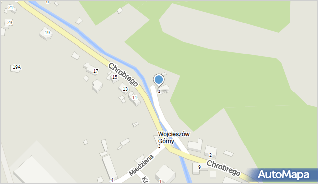 Wojcieszów, Króla Bolesława Chrobrego, 4, mapa Wojcieszów
