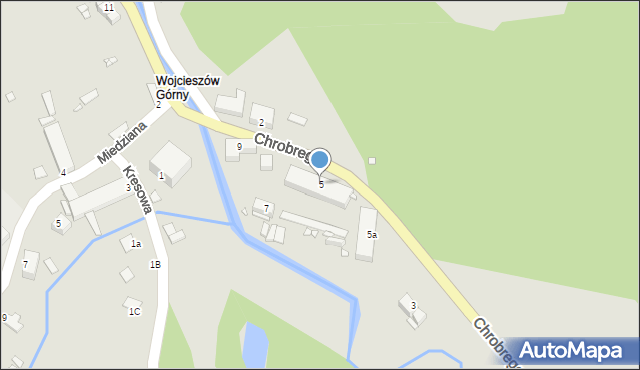 Wojcieszów, Króla Bolesława Chrobrego, 5, mapa Wojcieszów
