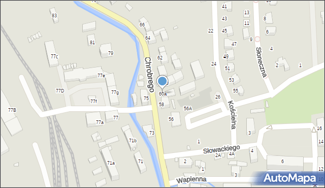 Wojcieszów, Króla Bolesława Chrobrego, 60a, mapa Wojcieszów
