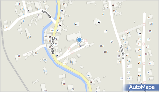 Wojcieszów, Króla Bolesława Chrobrego, 74, mapa Wojcieszów