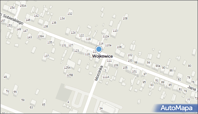 Wojkowice, Króla Jana III Sobieskiego, 113, mapa Wojkowice