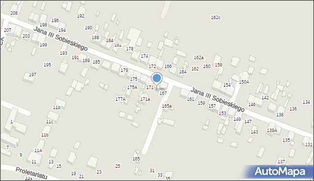 Wojkowice, Króla Jana III Sobieskiego, 169, mapa Wojkowice