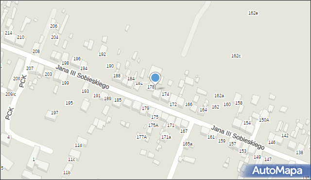 Wojkowice, Króla Jana III Sobieskiego, 176, mapa Wojkowice
