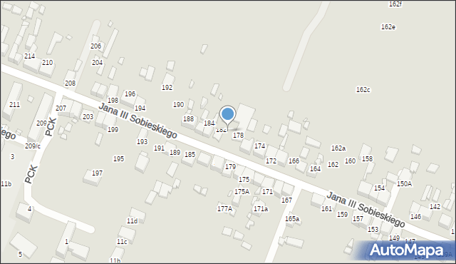 Wojkowice, Króla Jana III Sobieskiego, 180, mapa Wojkowice
