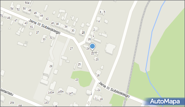 Wojkowice, Króla Jana III Sobieskiego, 22, mapa Wojkowice