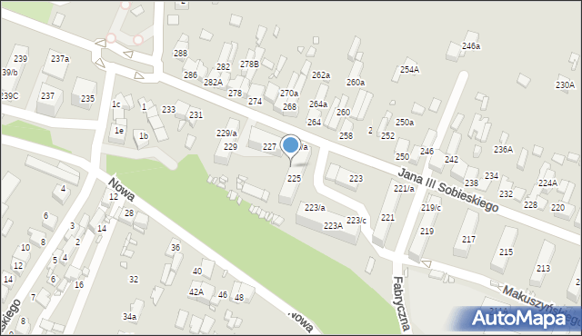 Wojkowice, Króla Jana III Sobieskiego, 225/b, mapa Wojkowice