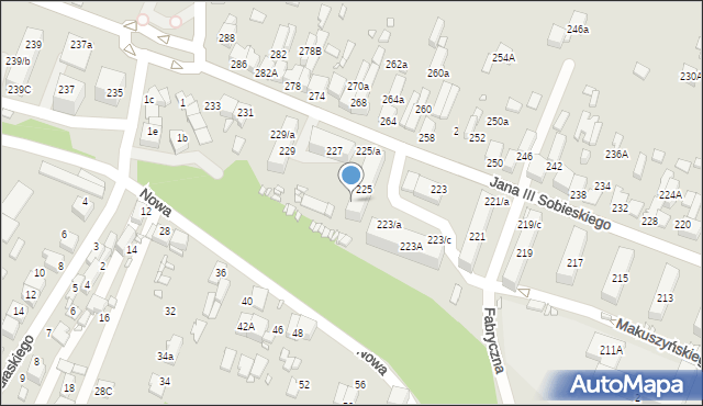 Wojkowice, Króla Jana III Sobieskiego, 225/c, mapa Wojkowice