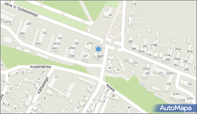 Wojkowice, Króla Jana III Sobieskiego, 235, mapa Wojkowice