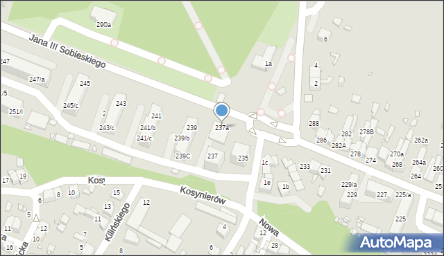 Wojkowice, Króla Jana III Sobieskiego, 237a, mapa Wojkowice