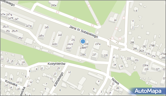 Wojkowice, Króla Jana III Sobieskiego, 239/b, mapa Wojkowice