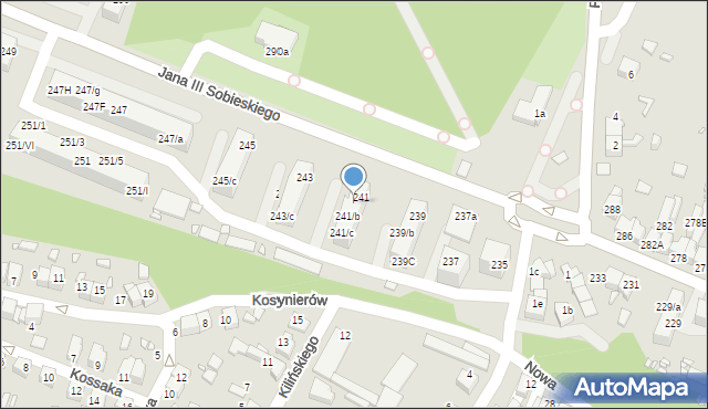 Wojkowice, Króla Jana III Sobieskiego, 241/a, mapa Wojkowice