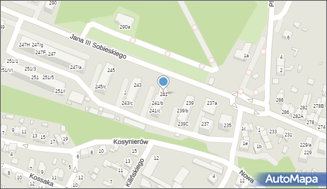 Wojkowice, Króla Jana III Sobieskiego, 241A, mapa Wojkowice