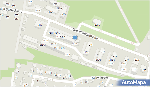 Wojkowice, Króla Jana III Sobieskiego, 247/a, mapa Wojkowice