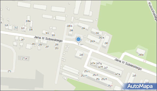 Wojkowice, Króla Jana III Sobieskiego, 249a, mapa Wojkowice