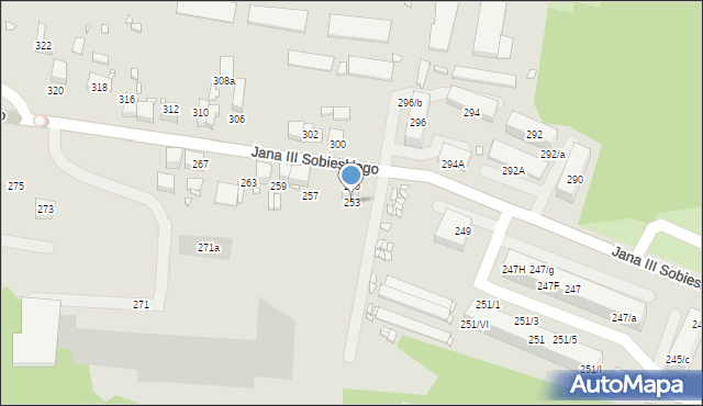 Wojkowice, Króla Jana III Sobieskiego, 253, mapa Wojkowice