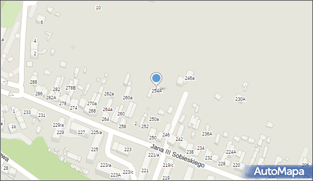 Wojkowice, Króla Jana III Sobieskiego, 254A, mapa Wojkowice
