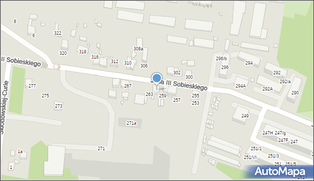 Wojkowice, Króla Jana III Sobieskiego, 261, mapa Wojkowice