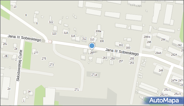 Wojkowice, Króla Jana III Sobieskiego, 267, mapa Wojkowice