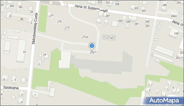 Wojkowice, Króla Jana III Sobieskiego, 271, mapa Wojkowice