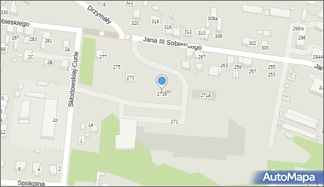 Wojkowice, Króla Jana III Sobieskiego, 271b, mapa Wojkowice