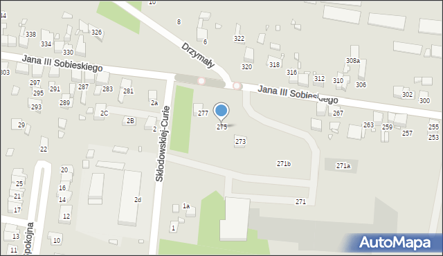 Wojkowice, Króla Jana III Sobieskiego, 275, mapa Wojkowice