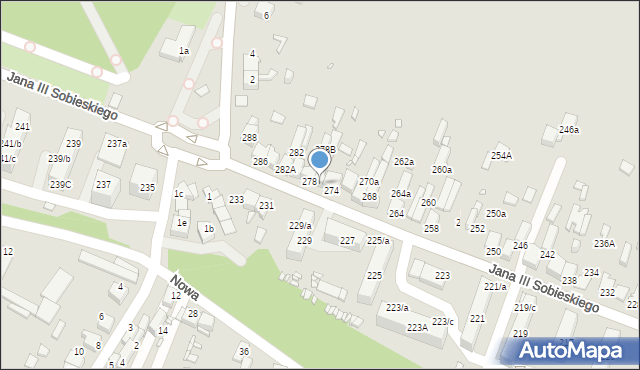 Wojkowice, Króla Jana III Sobieskiego, 276, mapa Wojkowice