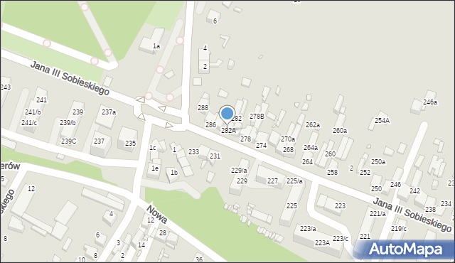 Wojkowice, Króla Jana III Sobieskiego, 282A, mapa Wojkowice