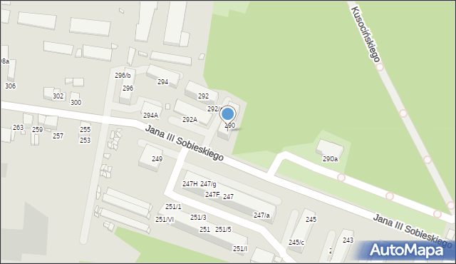 Wojkowice, Króla Jana III Sobieskiego, 290/a, mapa Wojkowice