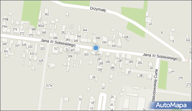 Wojkowice, Króla Jana III Sobieskiego, 301, mapa Wojkowice