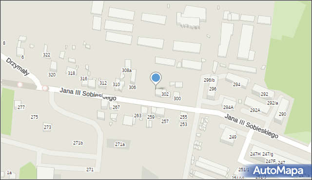 Wojkowice, Króla Jana III Sobieskiego, 304, mapa Wojkowice