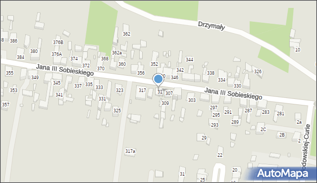 Wojkowice, Króla Jana III Sobieskiego, 313, mapa Wojkowice