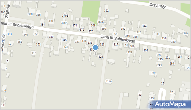 Wojkowice, Króla Jana III Sobieskiego, 327, mapa Wojkowice