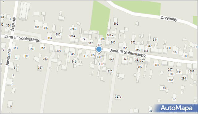 Wojkowice, Króla Jana III Sobieskiego, 333, mapa Wojkowice