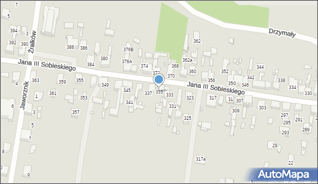 Wojkowice, Króla Jana III Sobieskiego, 335, mapa Wojkowice