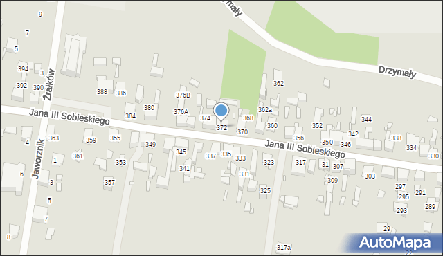 Wojkowice, Króla Jana III Sobieskiego, 372, mapa Wojkowice