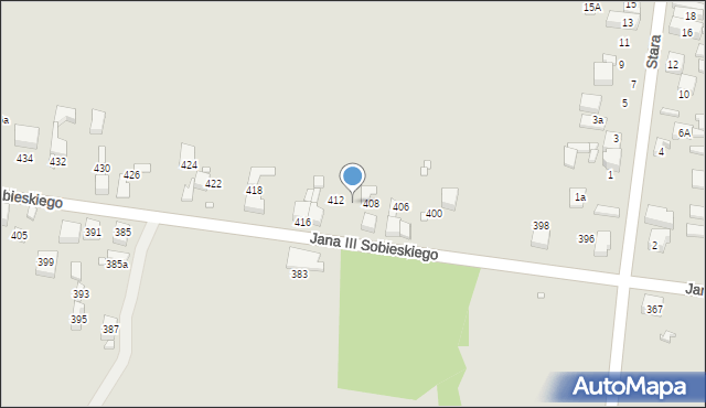 Wojkowice, Króla Jana III Sobieskiego, 410, mapa Wojkowice