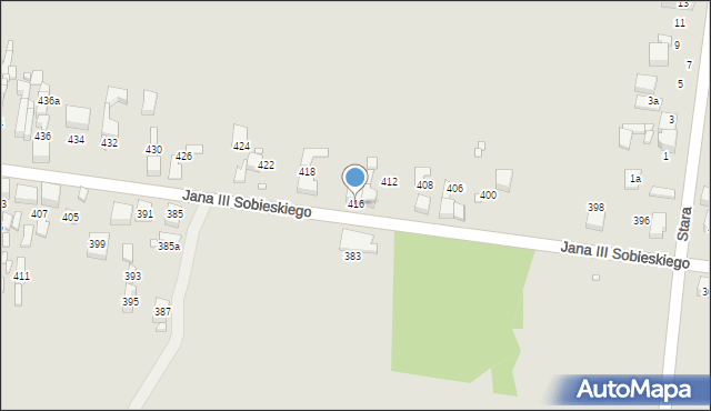 Wojkowice, Króla Jana III Sobieskiego, 416, mapa Wojkowice