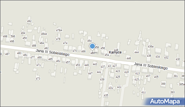 Wojkowice, Króla Jana III Sobieskiego, 460, mapa Wojkowice