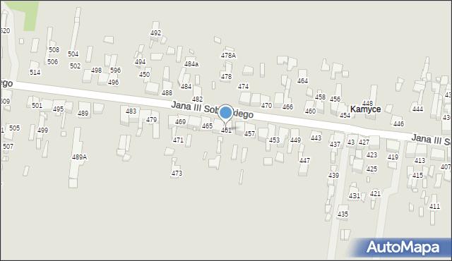 Wojkowice, Króla Jana III Sobieskiego, 461, mapa Wojkowice