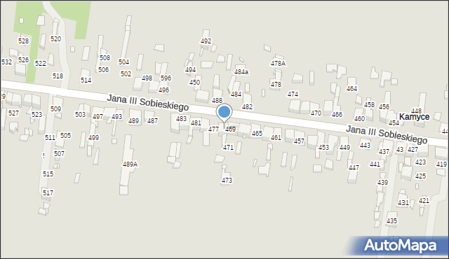 Wojkowice, Króla Jana III Sobieskiego, 475, mapa Wojkowice