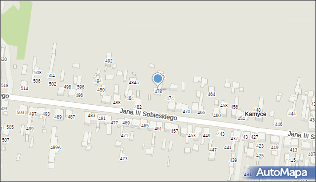 Wojkowice, Króla Jana III Sobieskiego, 478, mapa Wojkowice