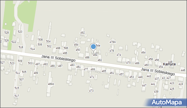 Wojkowice, Króla Jana III Sobieskiego, 486, mapa Wojkowice