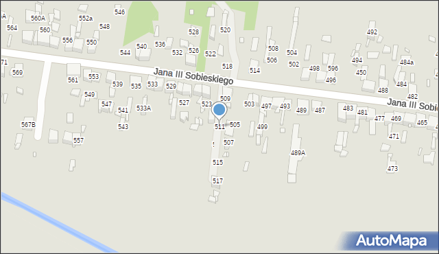 Wojkowice, Króla Jana III Sobieskiego, 511, mapa Wojkowice