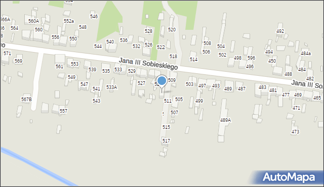 Wojkowice, Króla Jana III Sobieskiego, 521, mapa Wojkowice