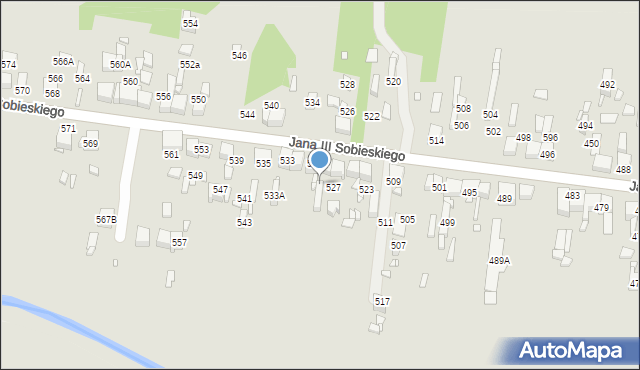 Wojkowice, Króla Jana III Sobieskiego, 527a, mapa Wojkowice