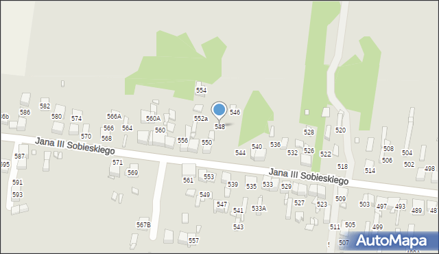 Wojkowice, Króla Jana III Sobieskiego, 548, mapa Wojkowice