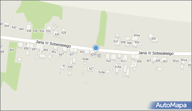 Wojkowice, Króla Jana III Sobieskiego, 623, mapa Wojkowice