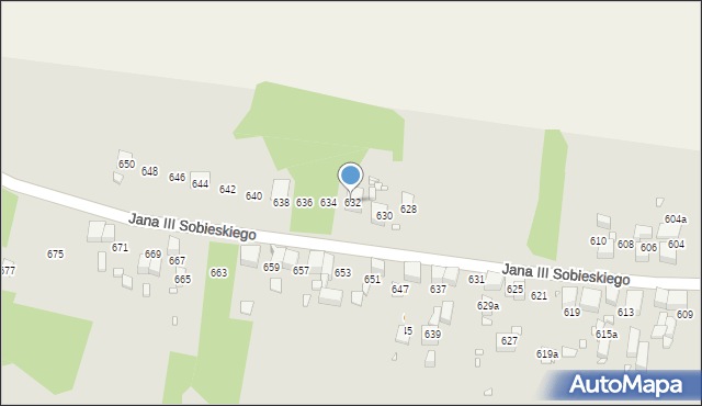 Wojkowice, Króla Jana III Sobieskiego, 632, mapa Wojkowice