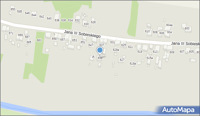 Wojkowice, Króla Jana III Sobieskiego, 639, mapa Wojkowice