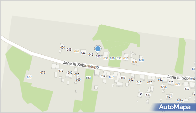 Wojkowice, Króla Jana III Sobieskiego, 640, mapa Wojkowice